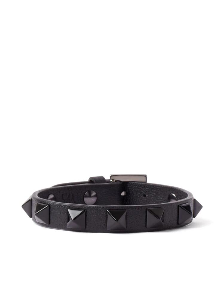 Valentino Garavani Rockstud leather bracelet - Black Cover