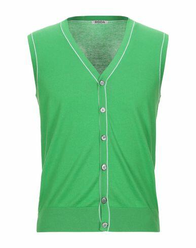 Roda Man Cardigan Green Cotton, Cashmere Cover