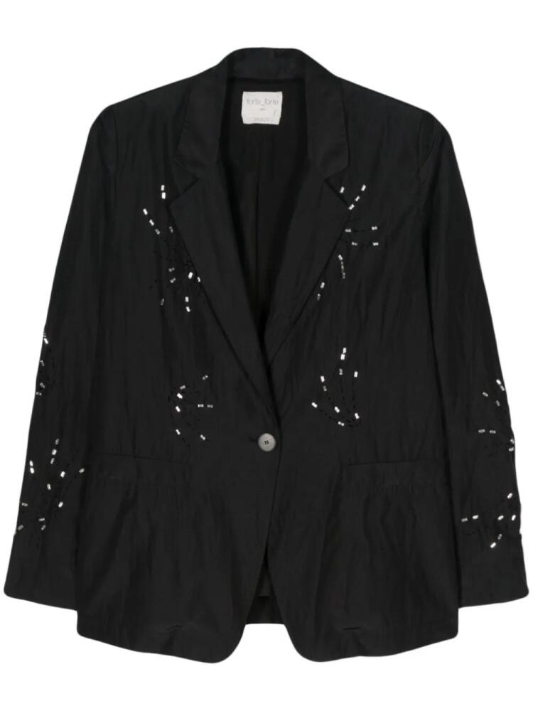 Forte Forte rhinestone-embellished single-breasted blazer - Black Cover