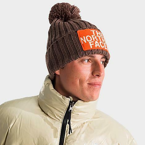 The North Face Inc Heritage Ski Tuke Beanie Hat in Brown/Brown Knit Cover