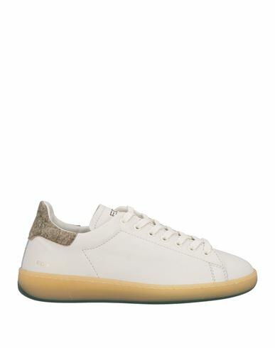 Ed Parrish Man Sneakers Off white Leather Cover