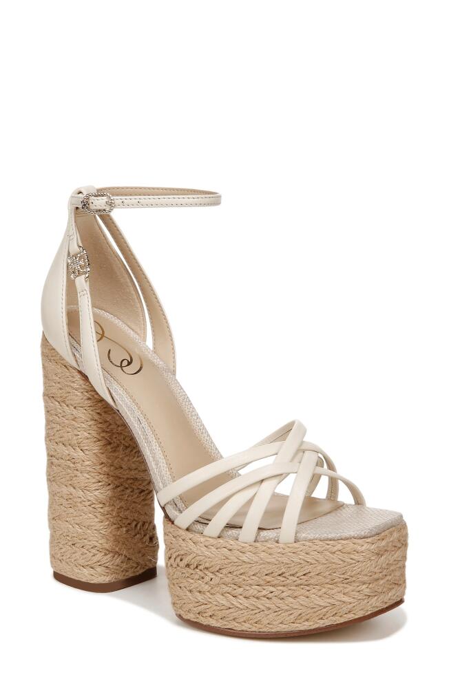 Sam Edelman Kade Ankle Strap Espadrille Platform Sandal in Modern Ivory Cover