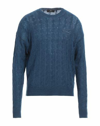 Etro Man Sweater Blue Cashmere Cover