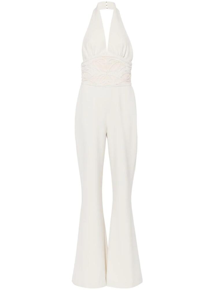 Elie Saab sleeveless halterneck jumpsuit - White Cover