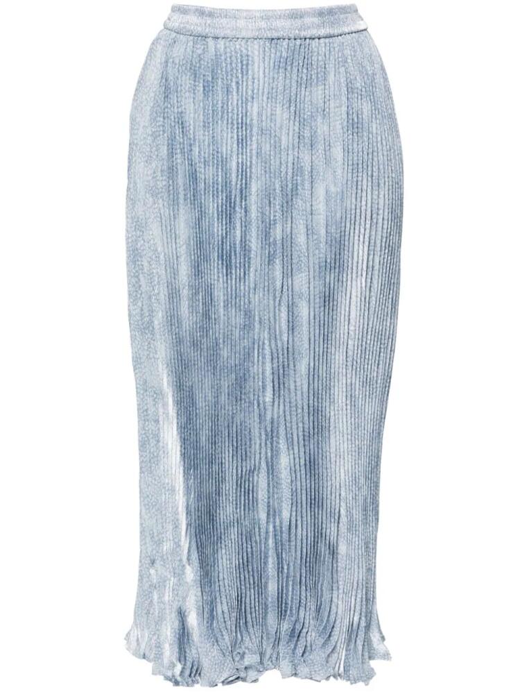 Michael Michael Kors floral-print pleated midi skirt - Blue Cover