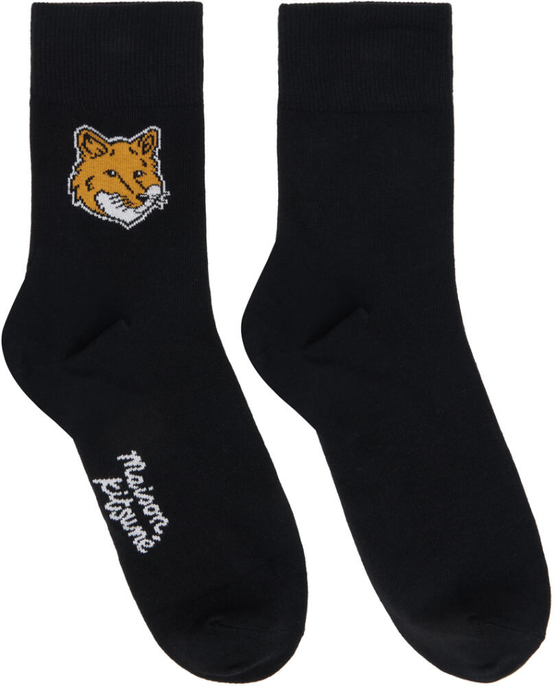 Maison Kitsuné Black Fox Head Socks Cover