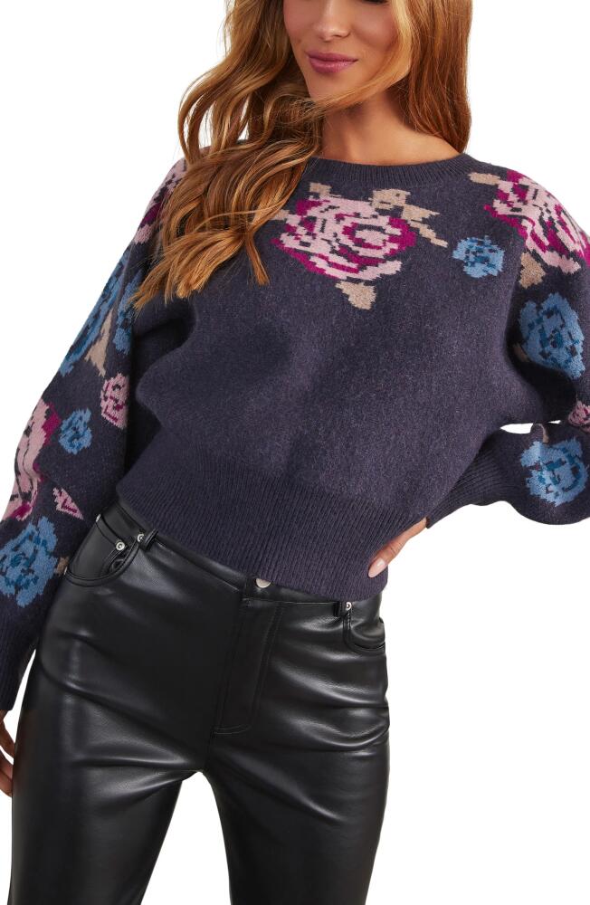 VICI Collection Zandra Floral Crop Sweater in Multi Cover