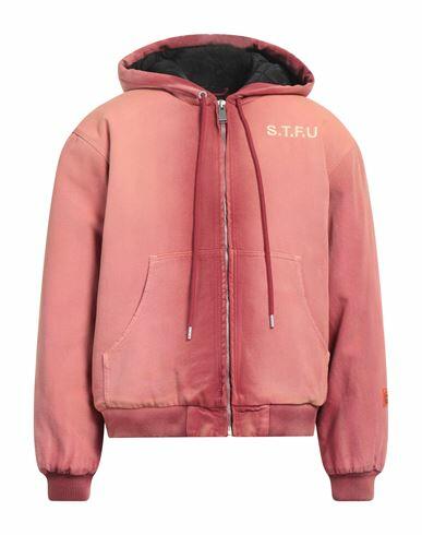 Heron Preston Man Jacket Salmon pink Cotton Cover