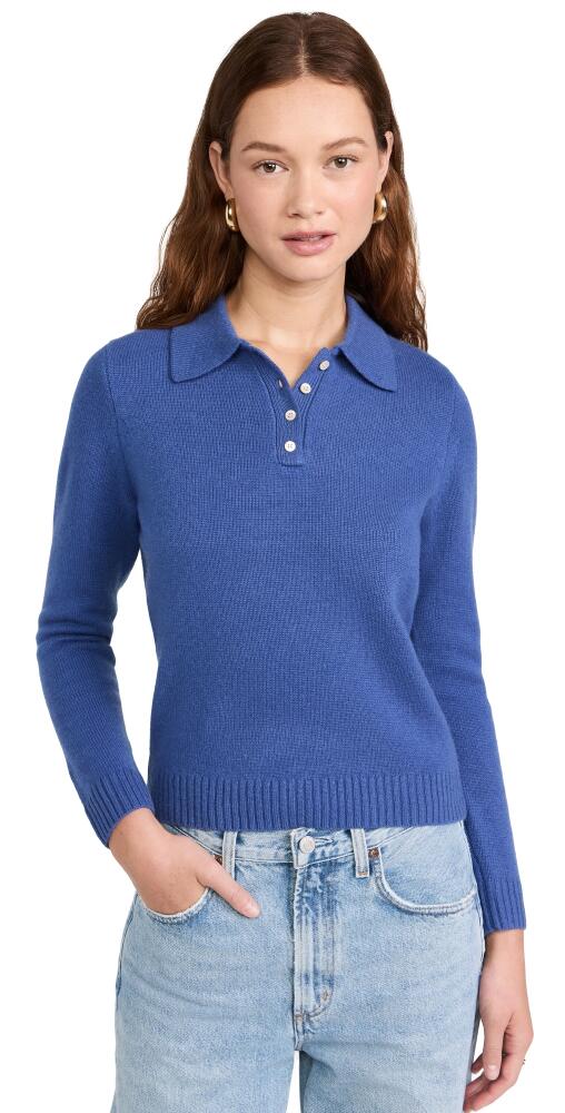 Alex Mill Cashmere Alice Polo Sweater Infinity Blue Cover