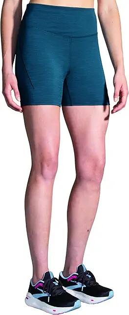 Brooks Spark 5 Short Tights (Heather Ocean Drive) Women's Clothing Cover