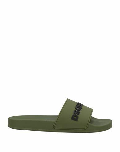 Dsquared2 Man Sandals Military green Rubber Cover