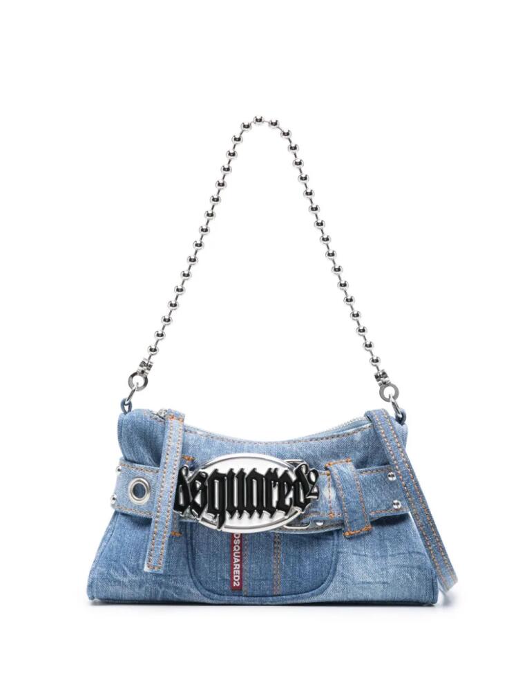 DSQUARED2 Gothic denim shoulder bag - Blue Cover