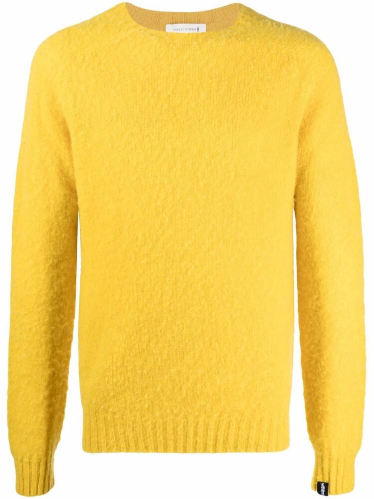 Mackintosh Hutchins crew neck jumper - Yellow Cover