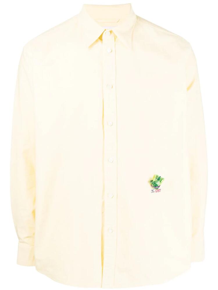 Doublet lettuce-detail long-sleeve shirt - Yellow Cover