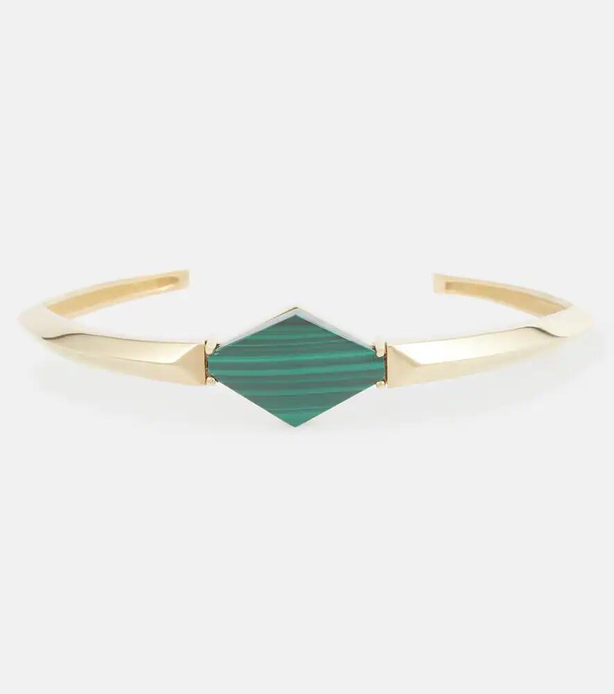 Aliita Deco Rombo 9kt gold arm cuff with malachite Cover