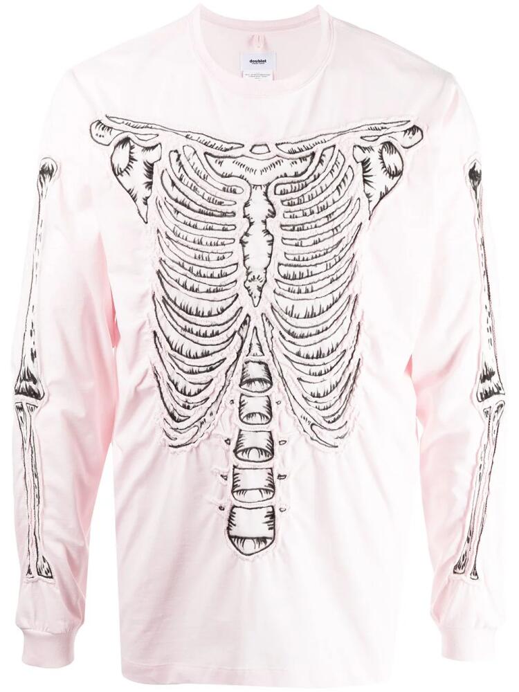 Doublet skeleton long-sleeve T-shirt - Pink Cover