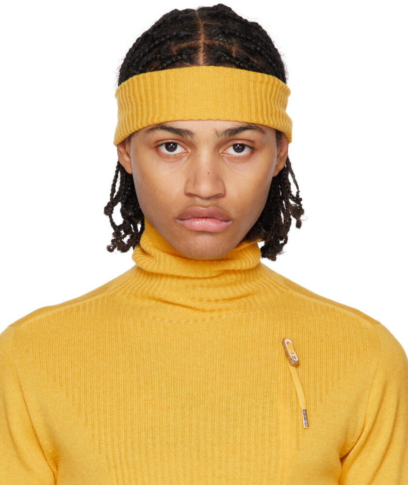 Boris Bidjan Saberi Yellow Seamless Headband Cover