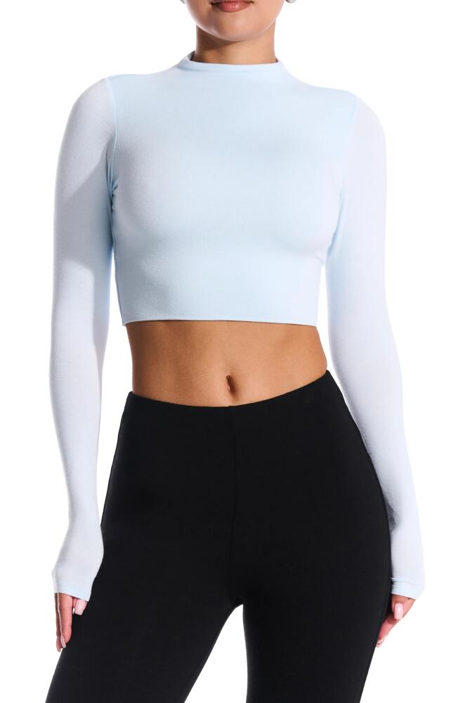 Naked Wardrobe The NW Crop Top in Light Blue Cover