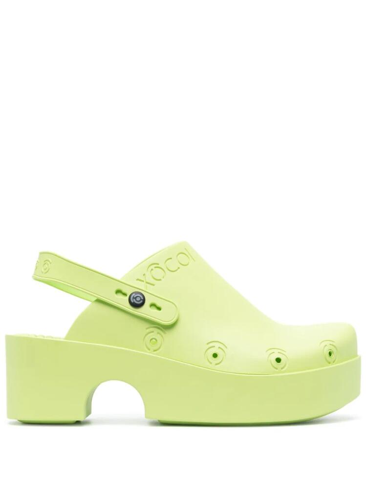 XOCOI slingback clog mules - Green Cover