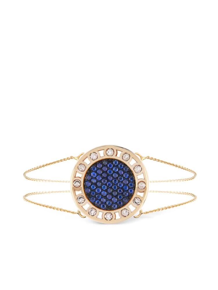 Officina Bernardi 18kt yellow gold large SenzaTempo sapphire and diamond bracelet Cover