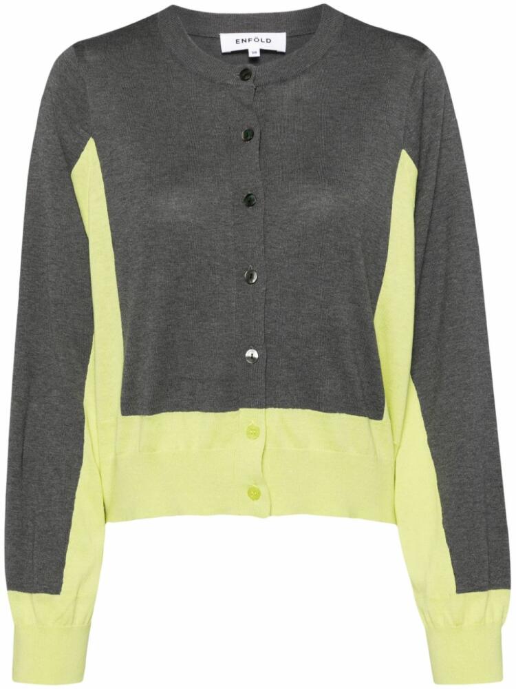 Enföld colour-block cardigan - Grey Cover