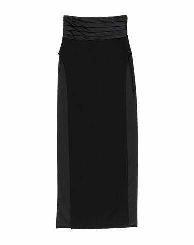 Mônot Woman Maxi skirt Black Polyester, Triacetate Cover