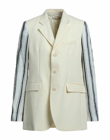 Wales Bonner Man Blazer Light yellow Cotton, Linen Cover