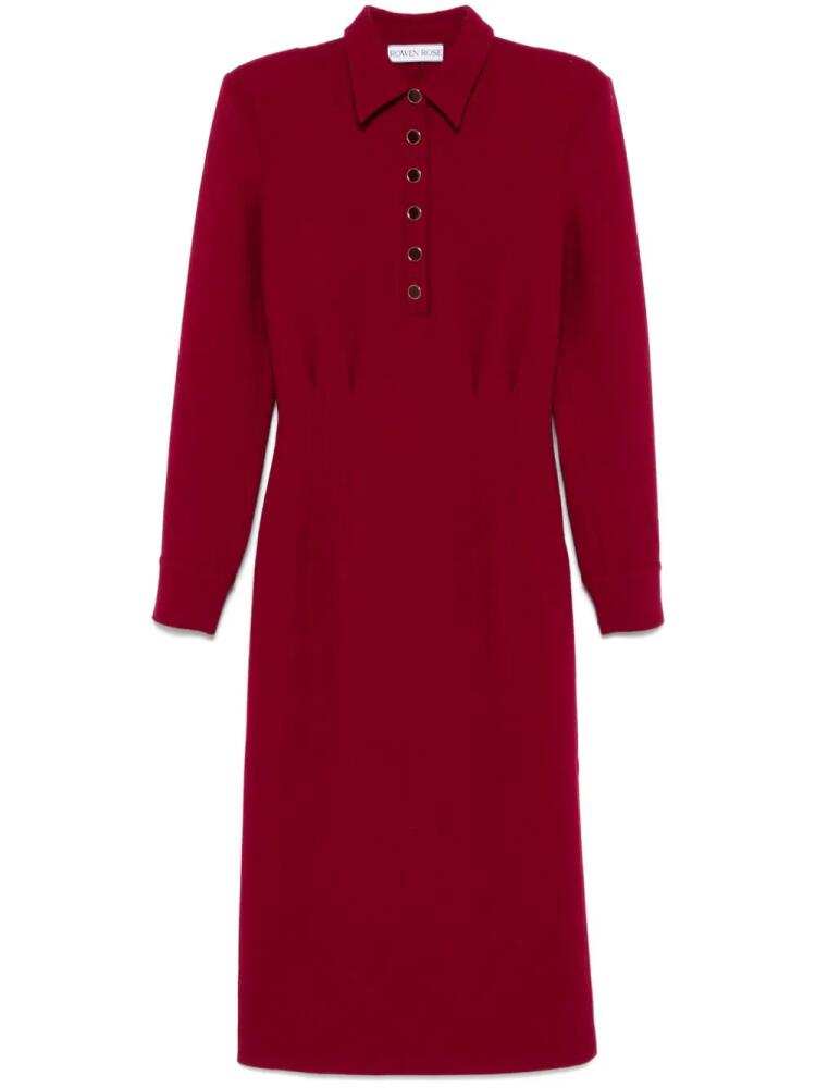 Rowen Rose wool maxi dress - Red Cover