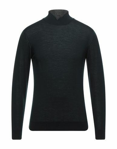 Daniele Fiesoli Man Turtleneck Dark green Merino Wool Cover