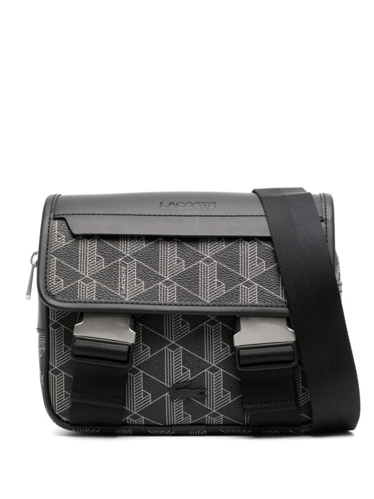 Lacoste The Blend monogram-pattern messenger bag - Black Cover