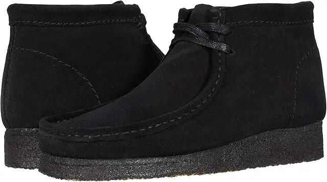 Clarks Wallabee Boot (Black Suede) Men's Lace-up Boots Cover