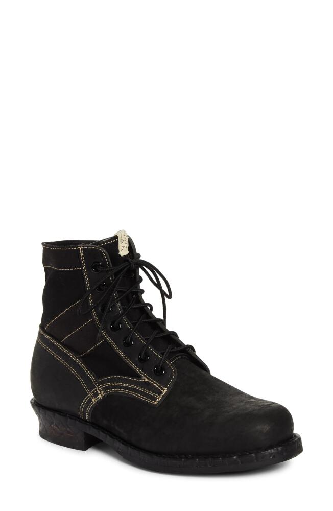 VISVIM 7 Hole '73-Folk Combat Boot in Black Cover