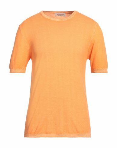 Gabardine Man Sweater Orange Cotton Cover