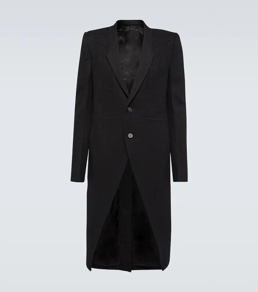 Rick Owens Fogpocket Neue virgin wool coat Cover