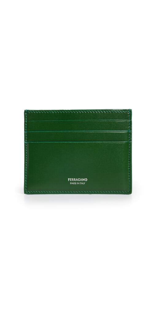 FERRAGAMO Florence Card Case Forest Green Cover