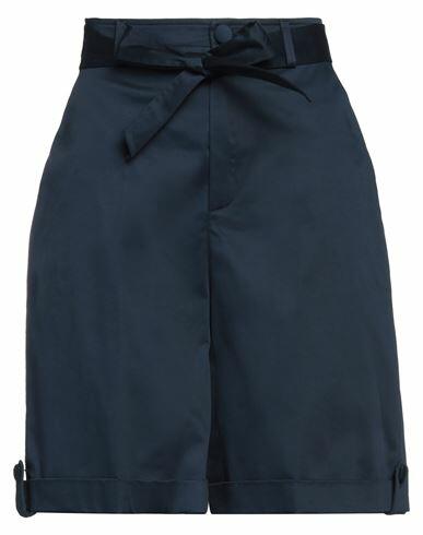 Cristinaeffe Woman Shorts & Bermuda Shorts Navy blue Cotton, Elastane Cover