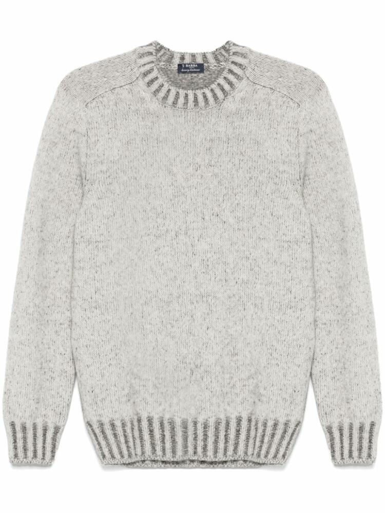 Barba mélange-effect sweater - Grey Cover