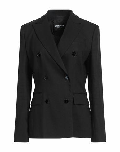 Dondup Woman Blazer Black Viscose, Linen, Elastane Cover