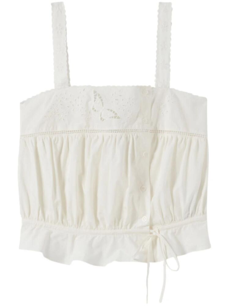 Claudie Pierlot broderie anglaise top - White Cover