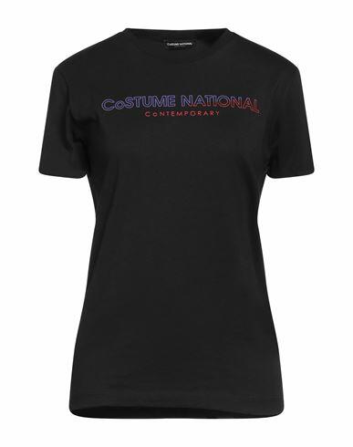 Costume National Woman T-shirt Black Cotton Cover