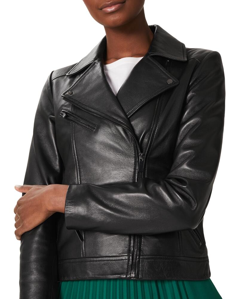 Hobbs London Petites Dakota Leather Moto Jacket Cover