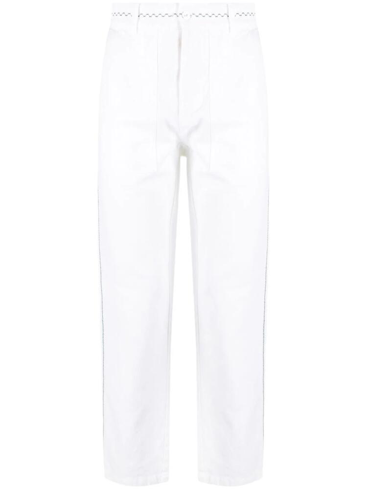 Nick Fouquet embroidered straight-leg trousers - White Cover