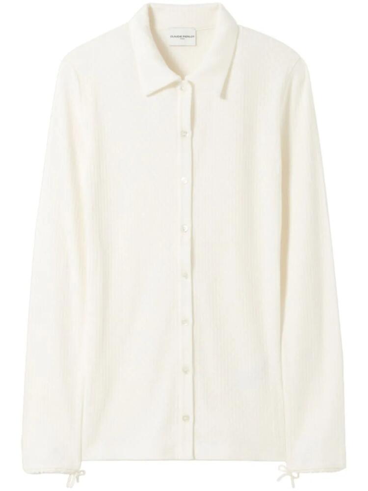 Claudie Pierlot knitted cotton shirt - Neutrals Cover