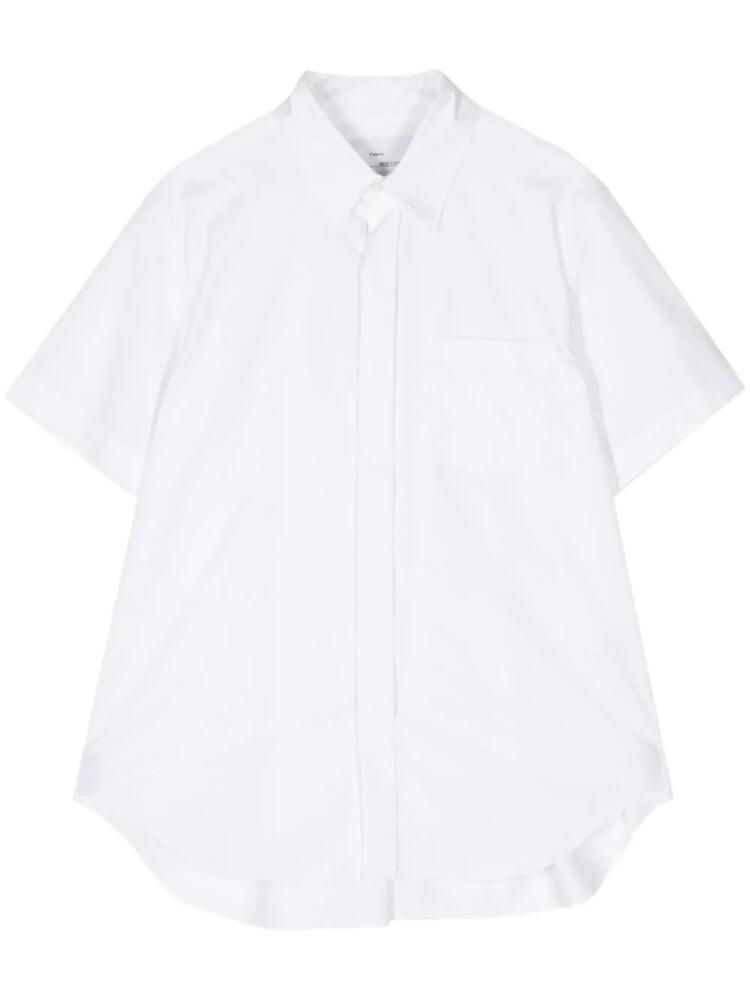 Fumito Ganryu pleated cotton-blend shirt - White Cover