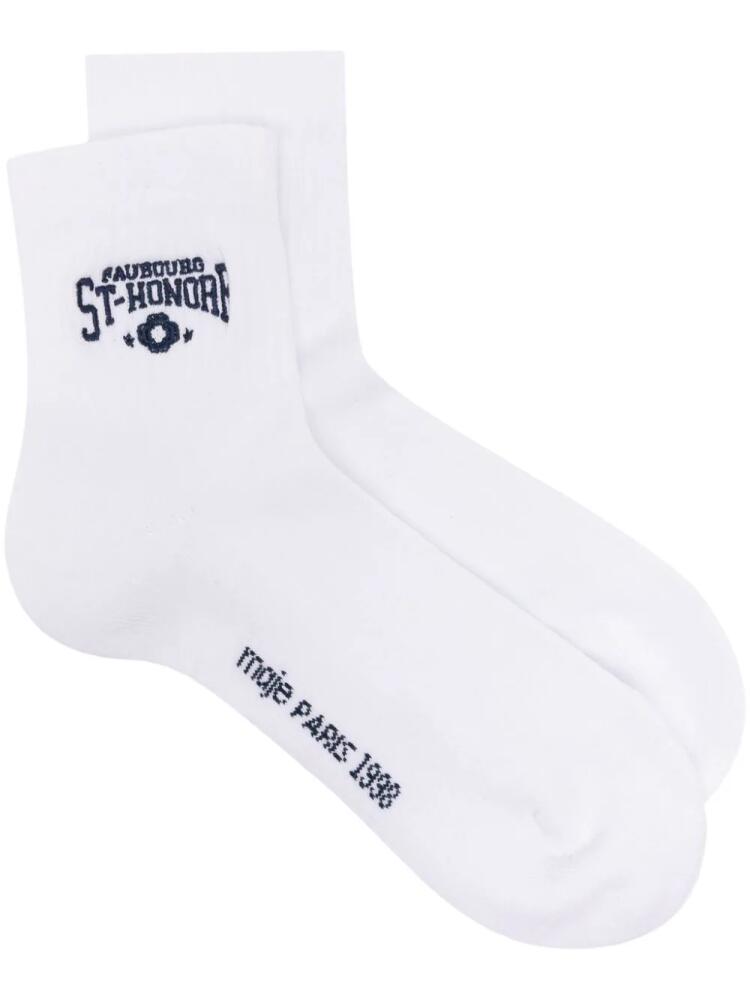 Maje Saint Honoré embroidered socks - White Cover