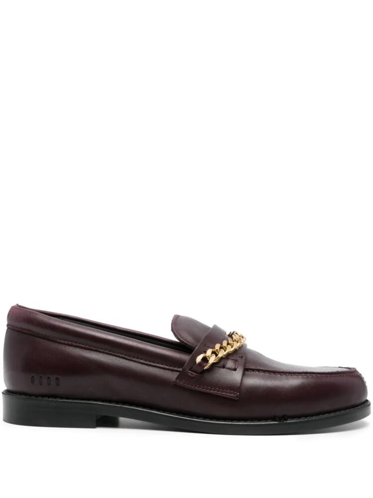 Golden Goose chain-link leather loafers - Red Cover