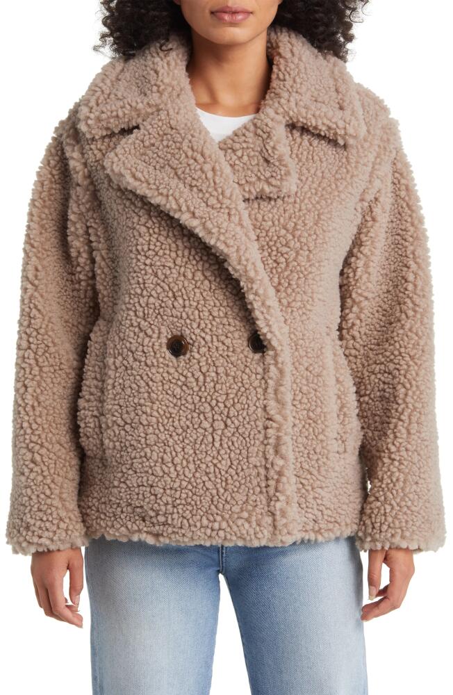 UGG(r) Gertrude Teddy Faux Shearling Coat in Putty Cover