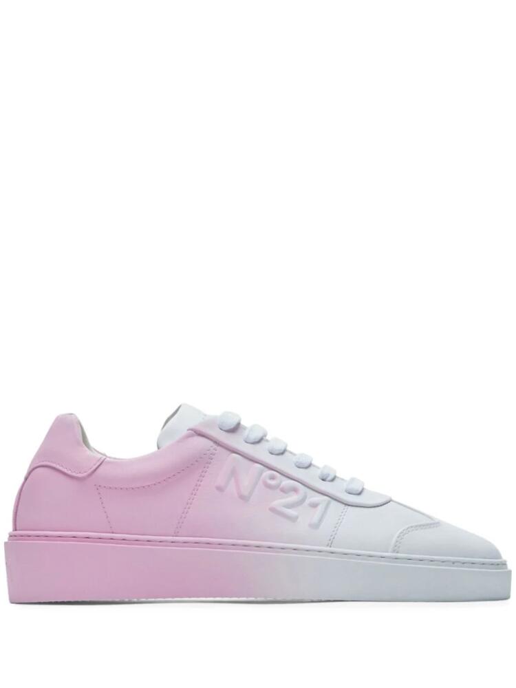 Nº21 gradient-effect leather sneakers - White Cover