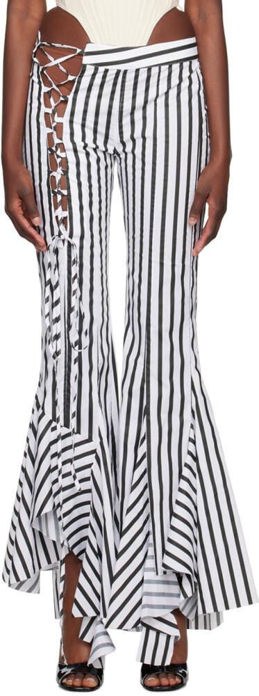 Marques Almeida Black & White Striped Trousers Cover