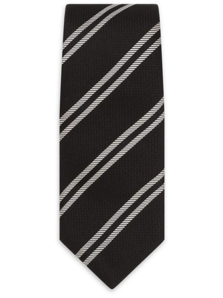 Dolce & Gabbana striped silk tie - Black Cover